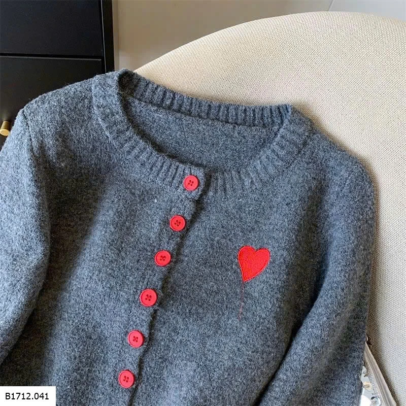 ÁO LEN XÁM CÀI CÚC PHỐI TAY  Giá sỉ 140k