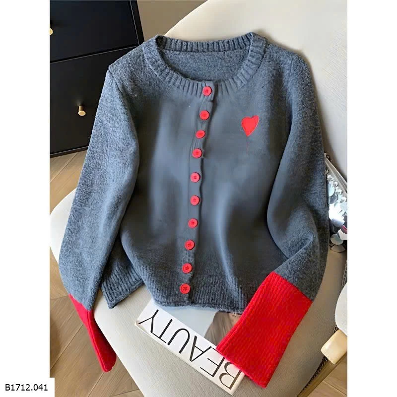 ÁO LEN XÁM CÀI CÚC PHỐI TAY  Giá sỉ 140k