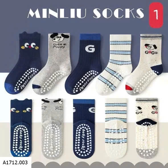 SET 5Đ TẤT CHỐNG TRƠN NHÀ MINLIU  Giá sỉ 90ka/s