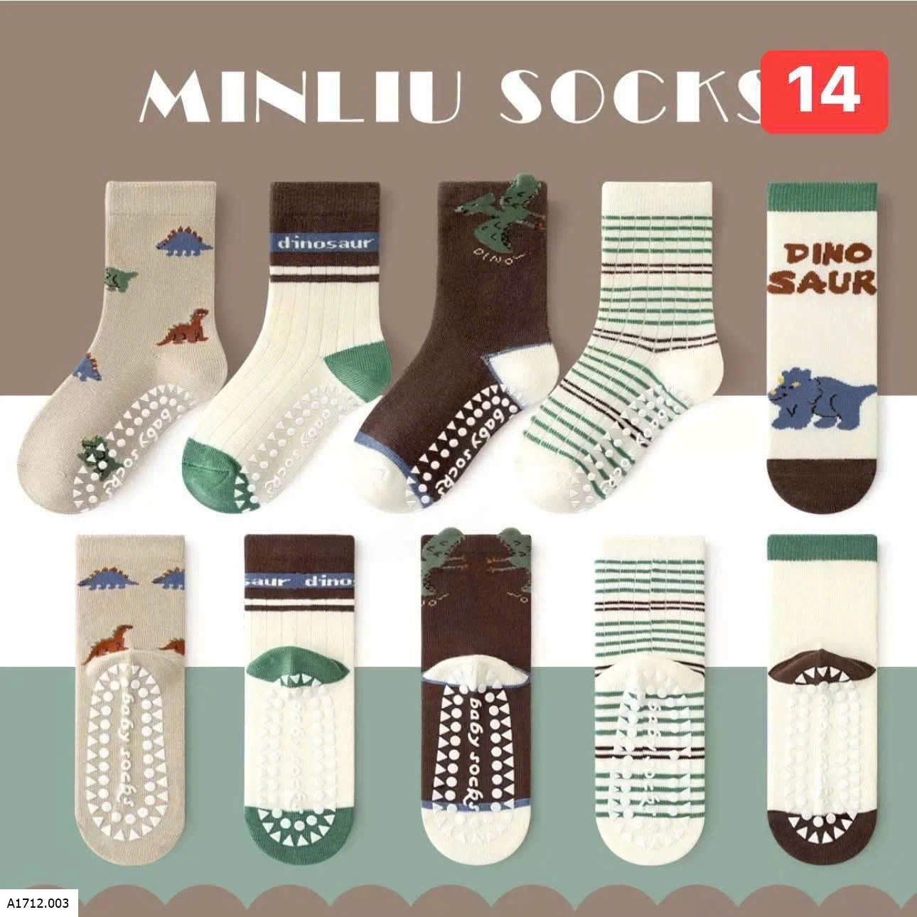 SET 5Đ TẤT CHỐNG TRƠN NHÀ MINLIU  Giá sỉ 90ka/s