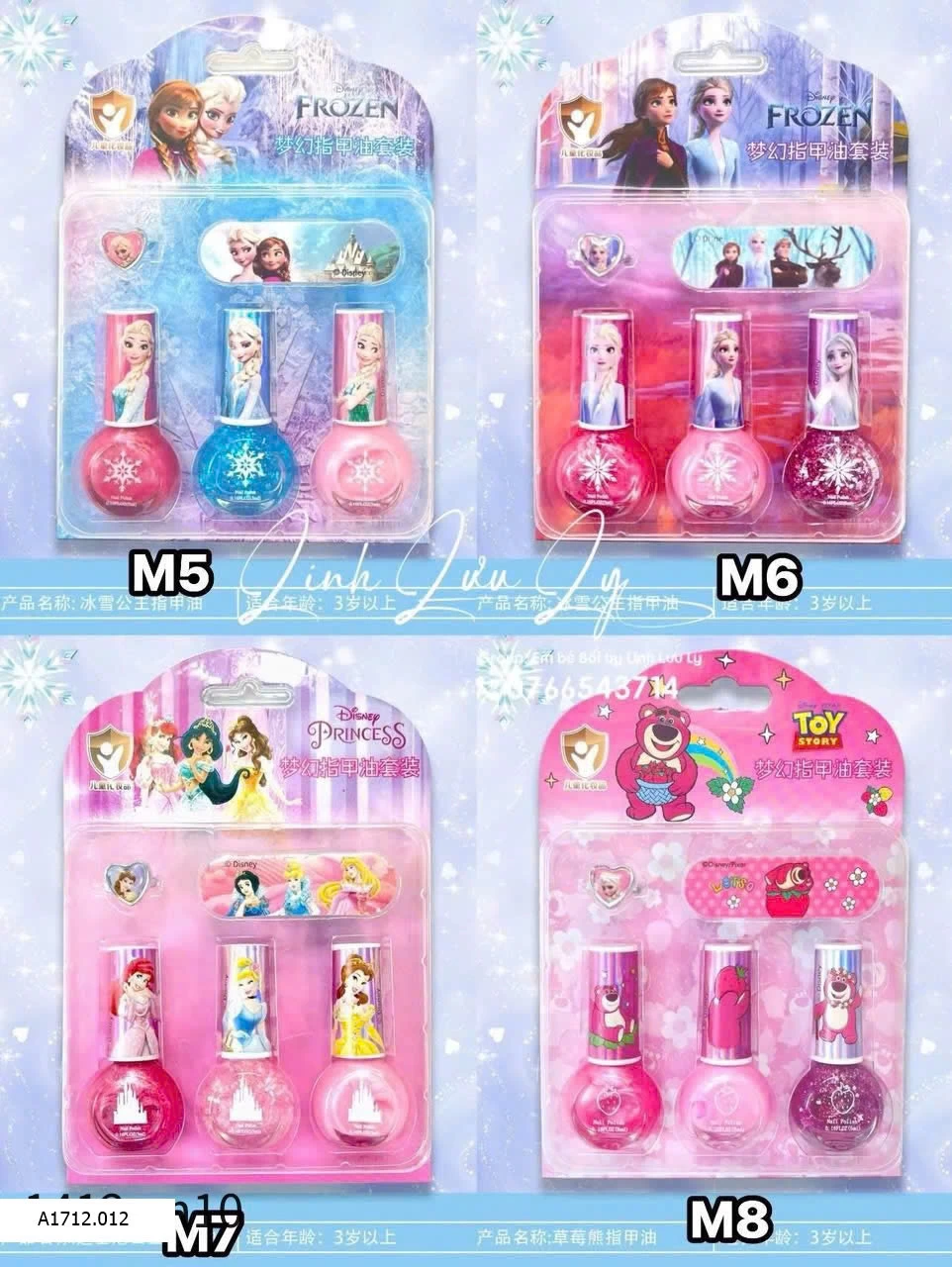 SET SƠN MÓNG TAY DISNEY BG   Giá sỉ m1-4    100k m5-8    65k