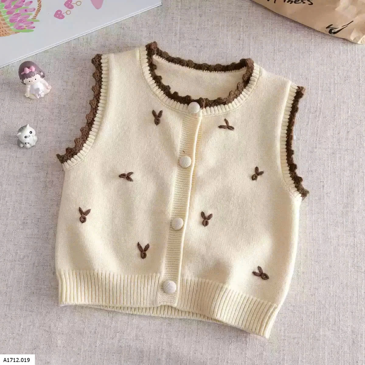 Áo gile len cho bé gái  Giá sỉ 119k