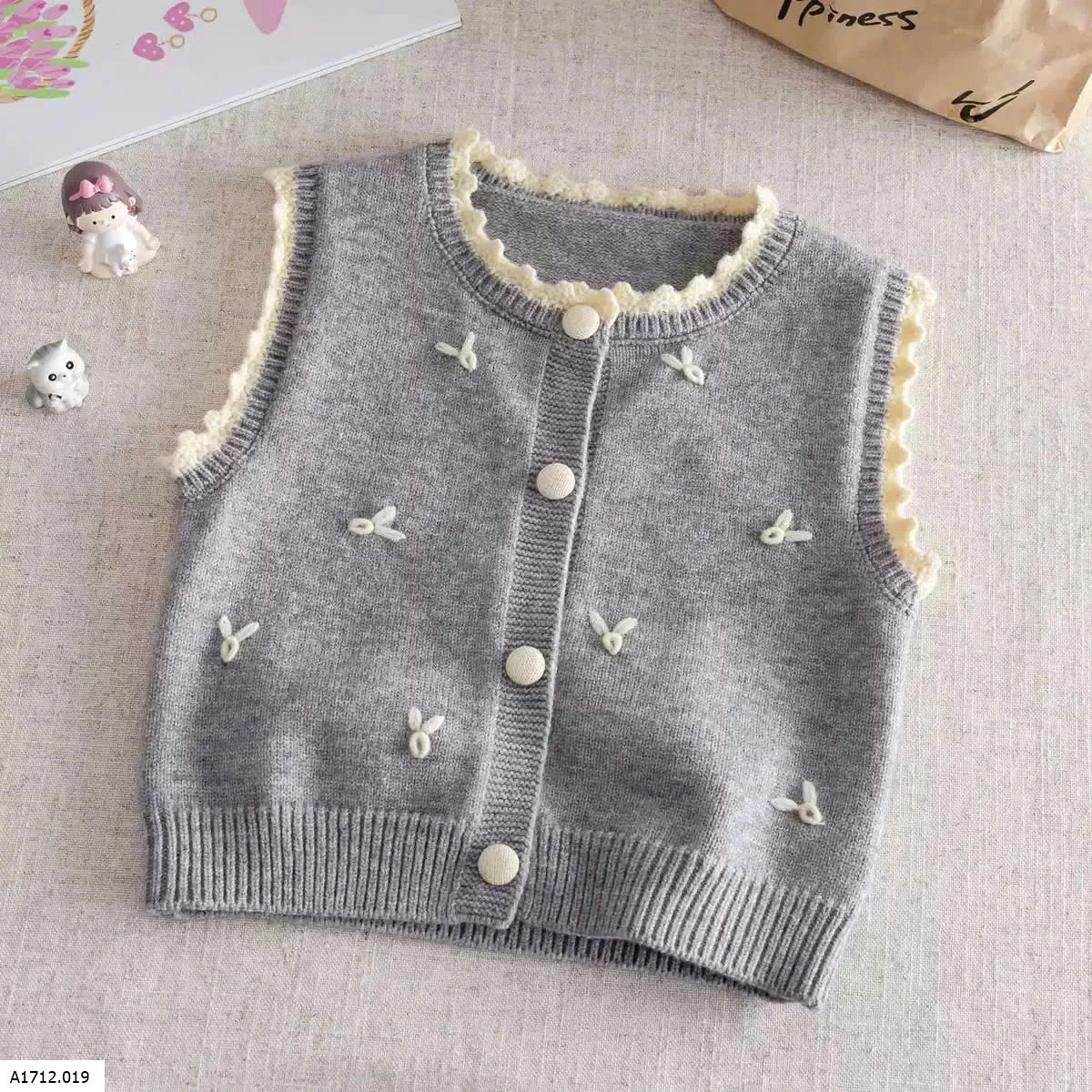 Áo gile len cho bé gái  Giá sỉ 119k