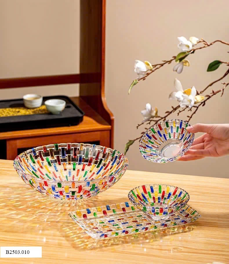 Set 2 bát 1 khay cầu vồng   Sỉ   110k/ 1 sét 2 bát 1 khay