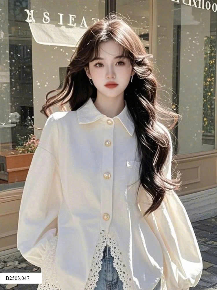 SƠ MI PHỐI REN   Sỉ 120k