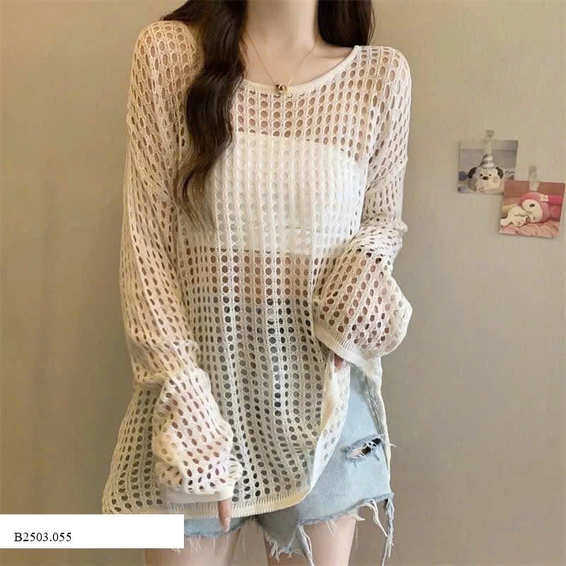 ÁO REN LƯỚI ĐI BIỂN    Sỉ 75k