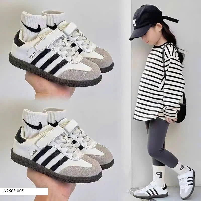 GIÀY THỂ THAO BA SỌC BG    Giá sỉ như sau: sz 26-30: 135k  sz 31-37: 145k 