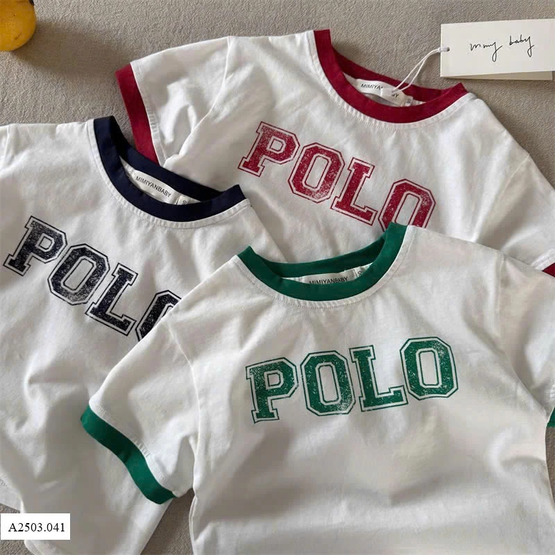 BỘ CỘC TAY IN CHỮ POLO CHO BÉ TRAI MMY   Sỉ 150k