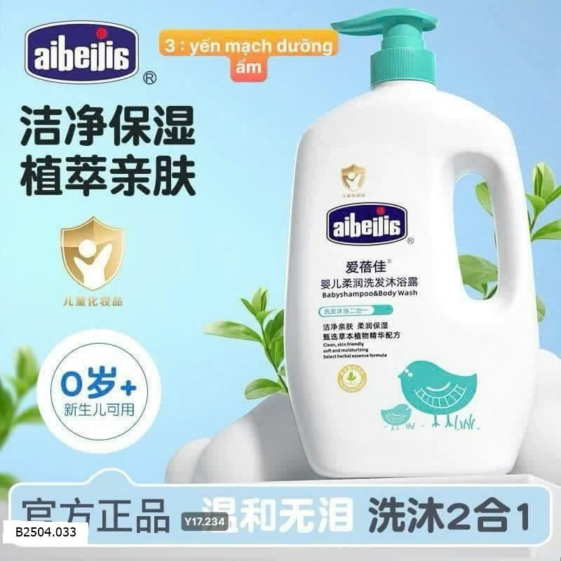 sữa tắm gội 2in1 nhà Aibeilia  Sỉ 85k/1 chai 