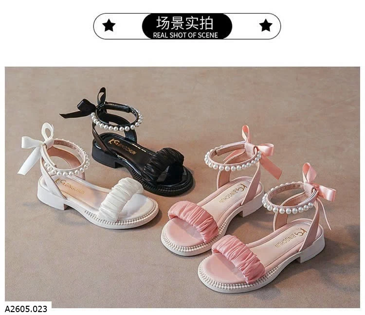 SANDAL QUAI NHÚN NƠ SAU Sỉ giá sz 26-31: 113k  Giá sz 32-37: 119k 