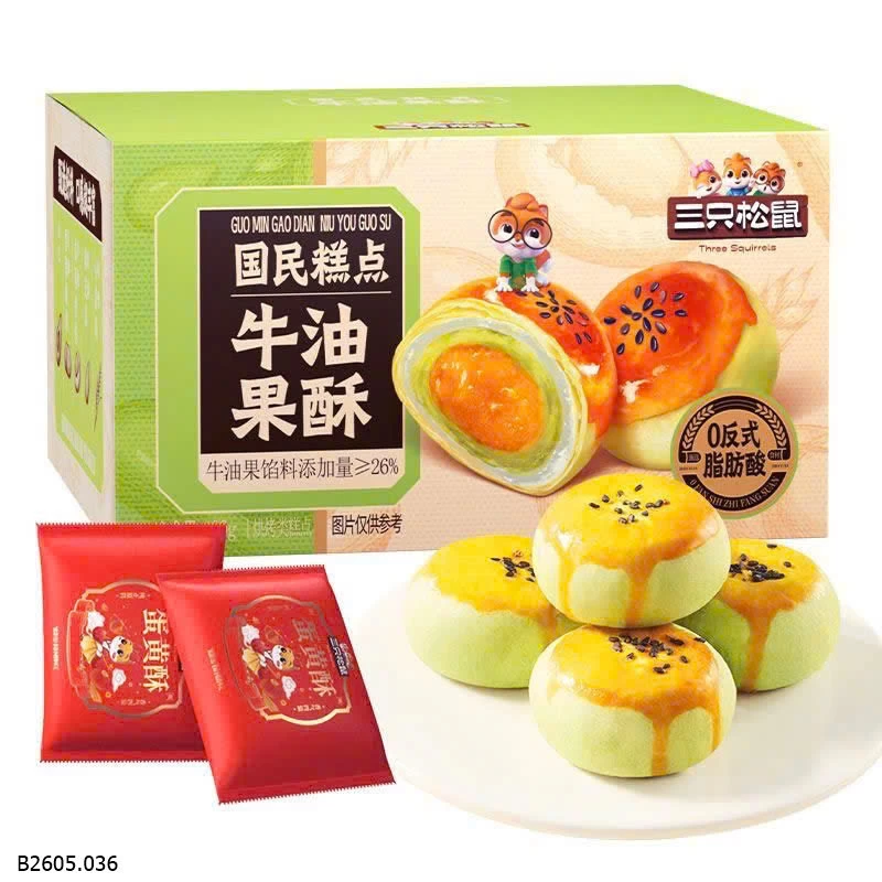 BÁNH TRỨNG HIỆU 3 CON SÓC   Sỉ giá 119k/2h tổng 800g