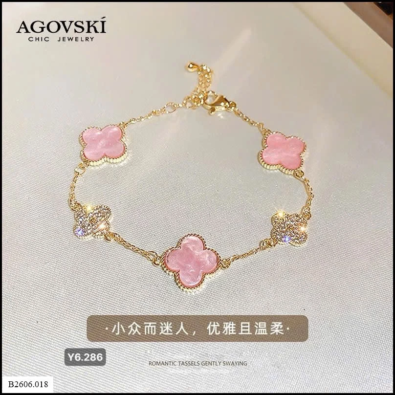 Vòng tay cỏ bốn lá AGOVSKI Sỉ giá 125k