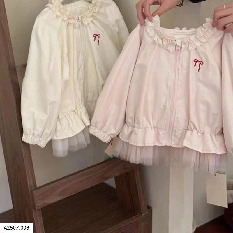 ÁO KHOÁC PHỐI REN + LƯỚI BÉ GÁI    Sỉ 162k