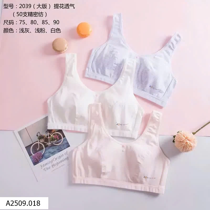 BRA COTTON KHÔNG ĐỆM BÉ GÁI Giá sỉ 56K