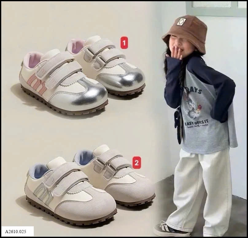 GIÀY THỂ THAO QUAI DÁN BÉ GÁI  Giá sỉ 150k