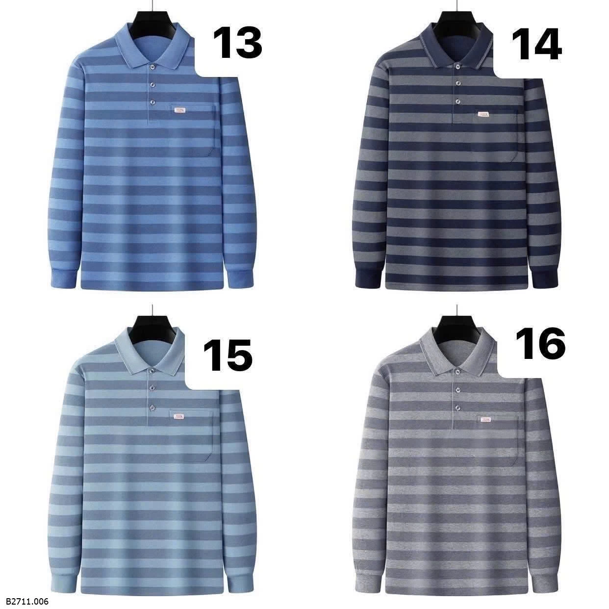 ÁO POLO DÀI TAY NAM TRUNG NIÊN   Giá sỉ 119k