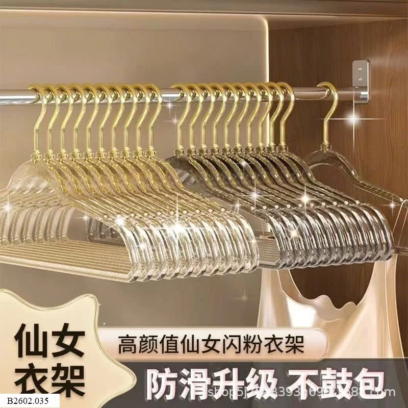 SET 20 MÓC QUẦN ÁO TRONG KIM TUYẾN    Sỉ 114k/ 1 sét 20 chiếc