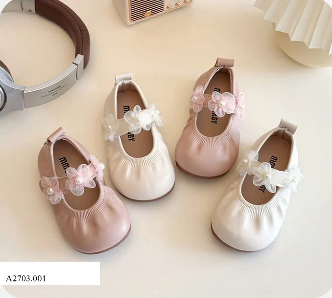 GIÀY BÚP BÊ GẮN HOA QUAI DÁN CHO BÉ GÁI Giá sỉ như sau: sz 16-20 : 122k  sz 21-25 : 132k