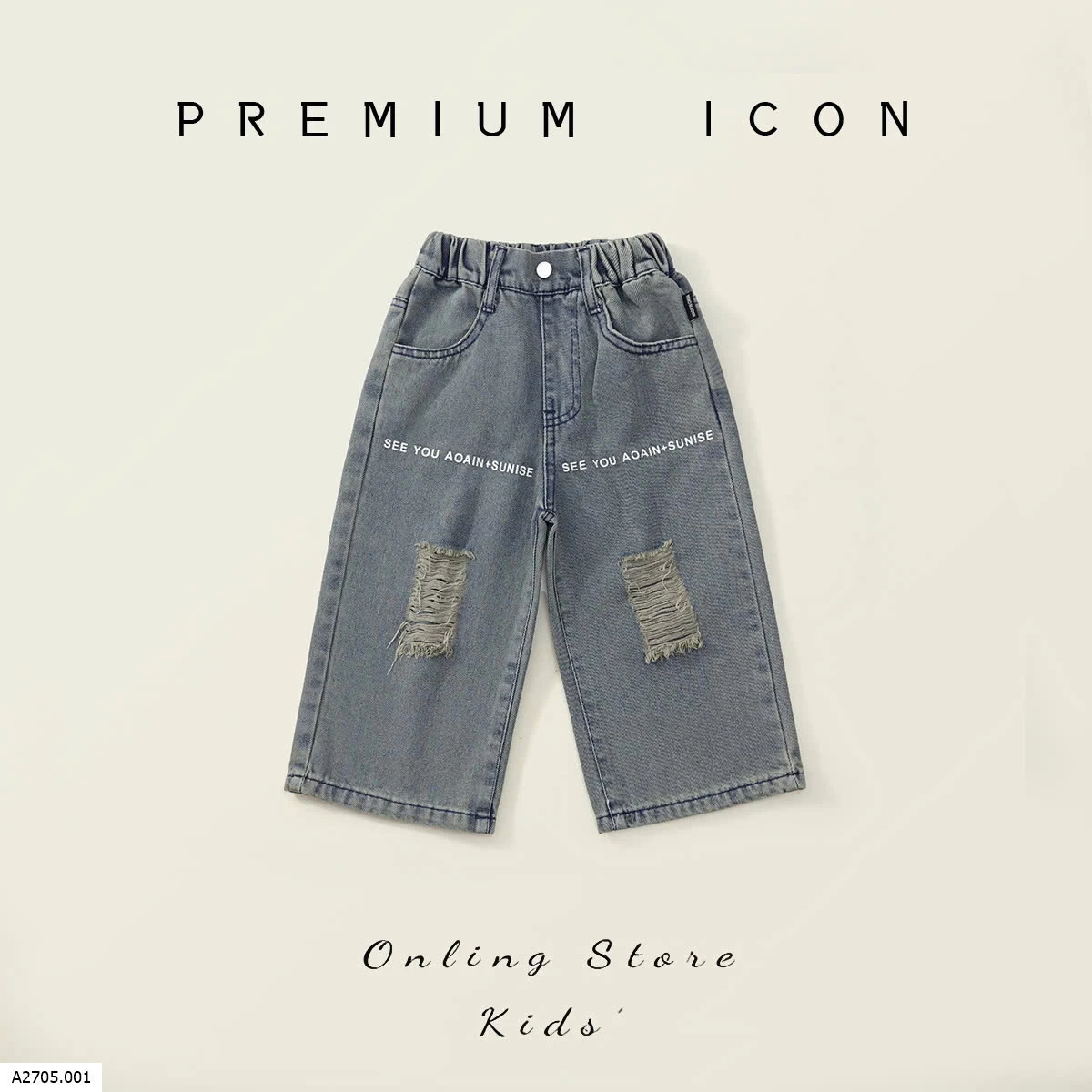  QUẦN JEAN RÁCH ỐNG ĐỨC PREMIUM   Sỉ  122k
