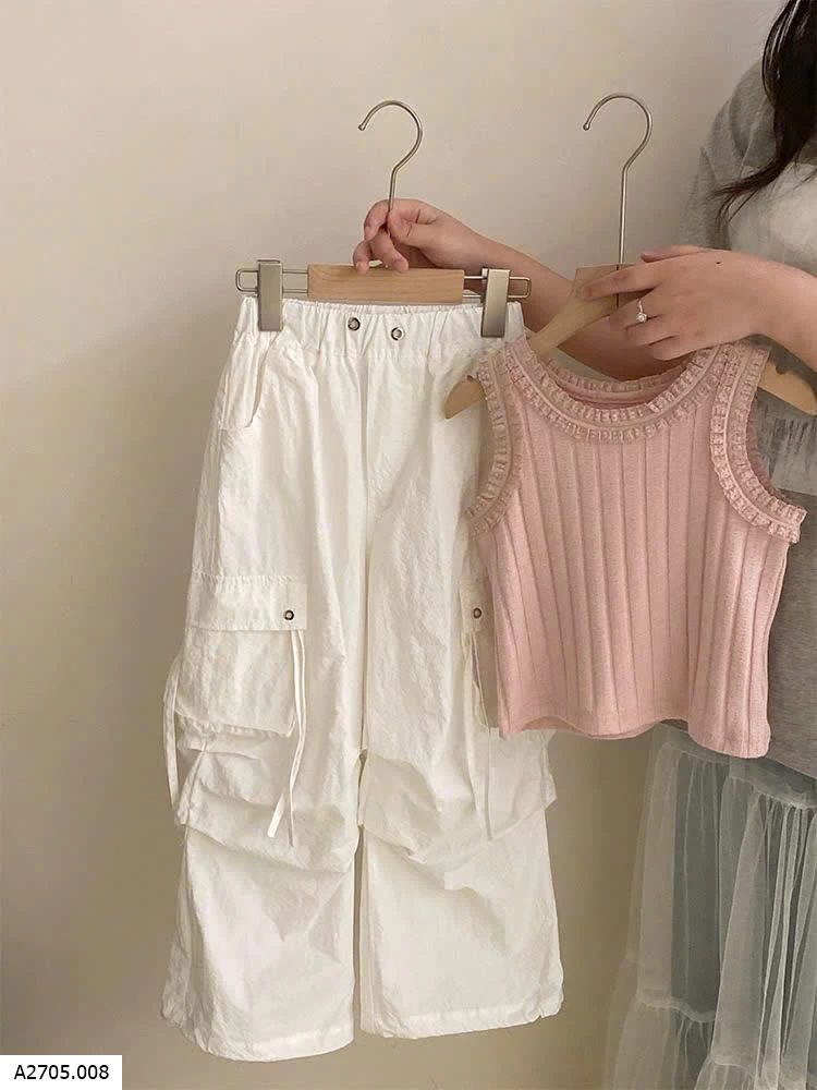 SET ÁO SÁT NÁCH QUẦN TÚI HỘP Sỉ  giá  áo: 120k quần: 160k 