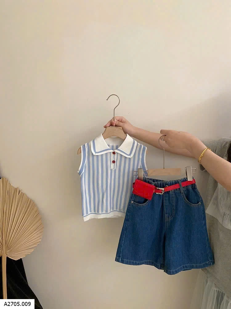 SÉT ÁO SÁT NÁCH MIX QUẦN JEAN NGỐ Sỉ   giá áo: 156k quần: 160k