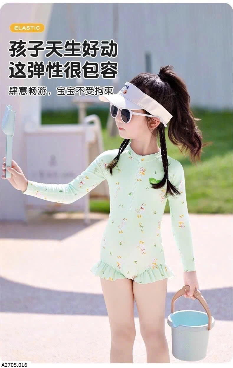  ĐỒ BƠI DÀI TAY CHO BÉ GÁI WARRIOR  Sỉ  140k