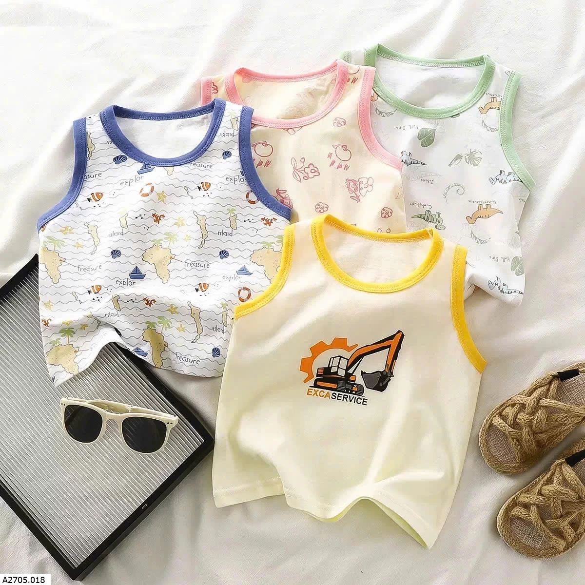 ÁO BA LỖ CHO BÉ        Sỉ  31k/1 chiếc bán từ 2 chiếc