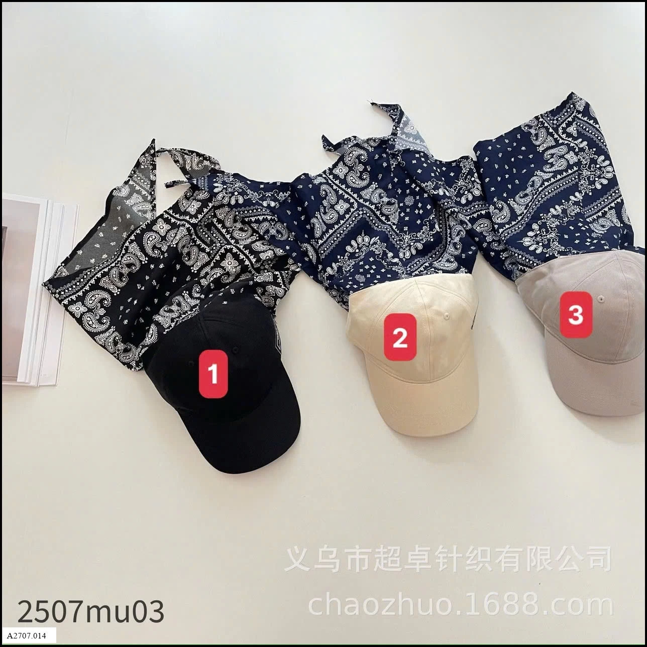 MŨ LƯỠI TRAI PHỐI KHĂN Giá sỉ 105k