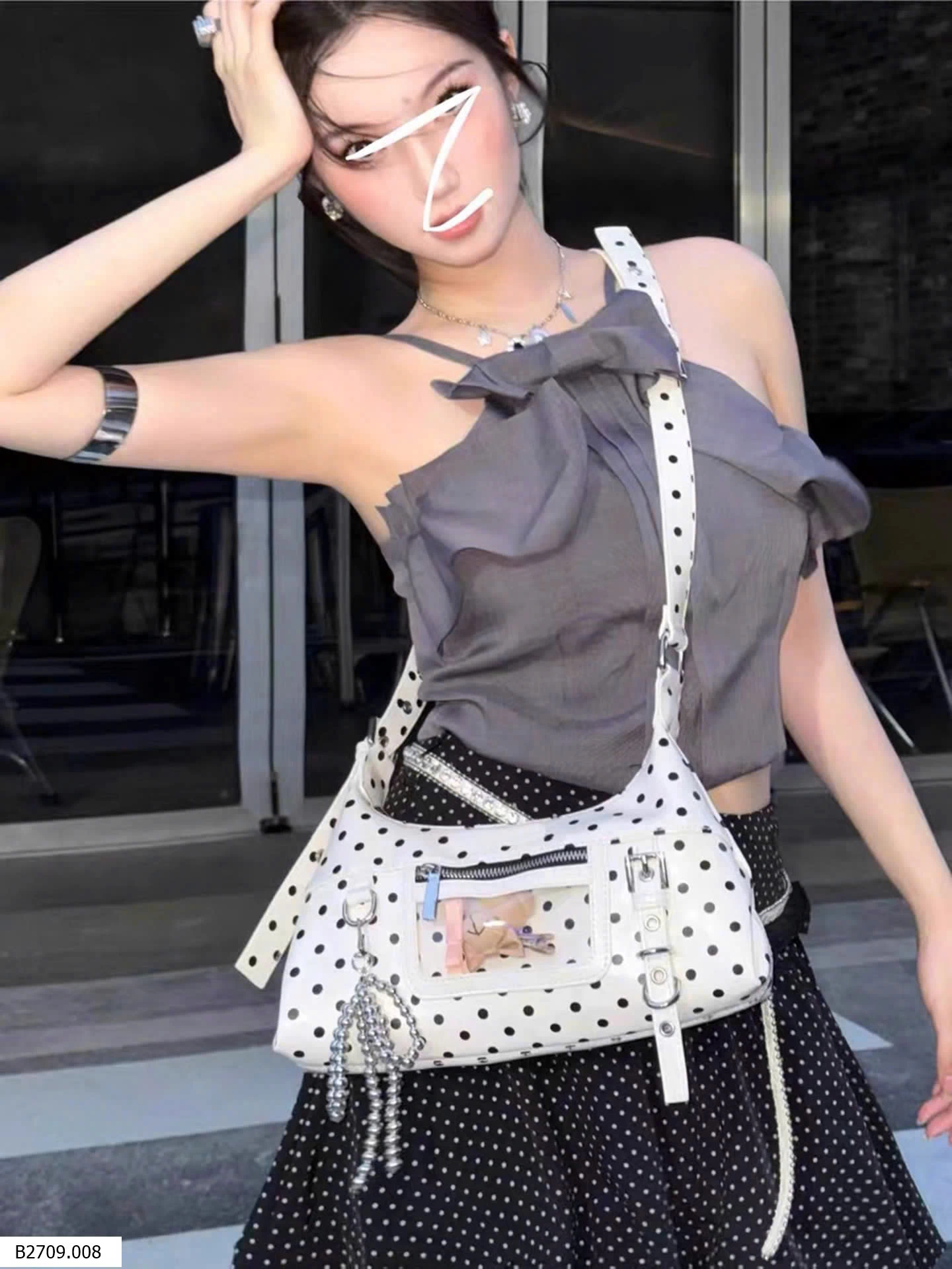 TÚI KẸP NÁCH CHẤM BI    Giá sỉ 147k