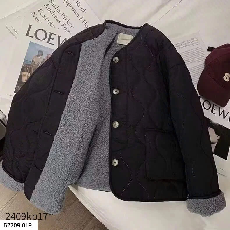 ÁO KHOÁC PHAO TRẦN TRÁM KHÔNG CỔ   Giá sỉ 140k