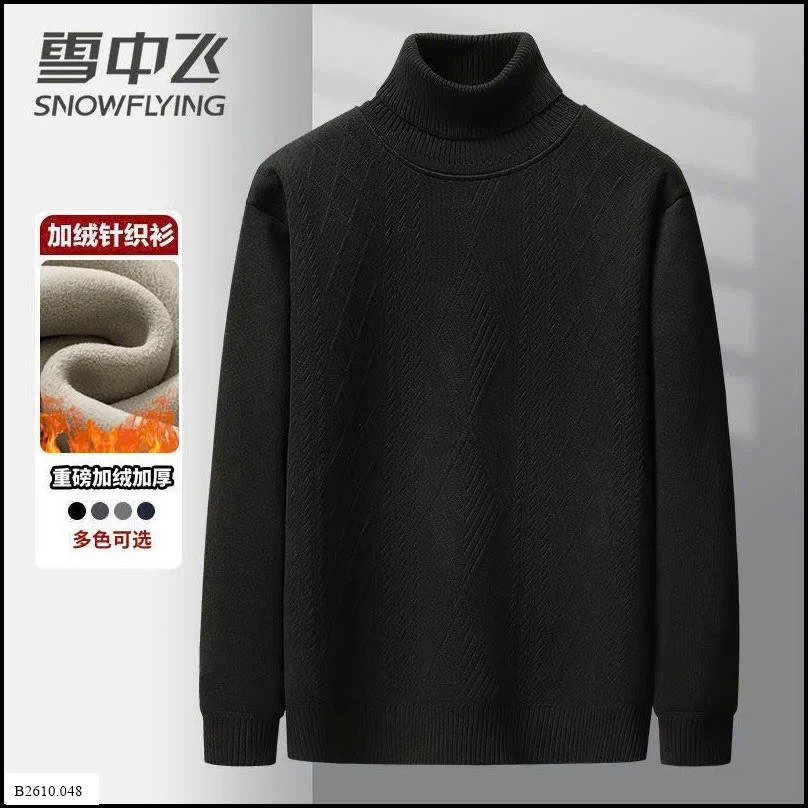 Áo len nam cao cổ lót lông ấm áp  Giá sỉ 170k