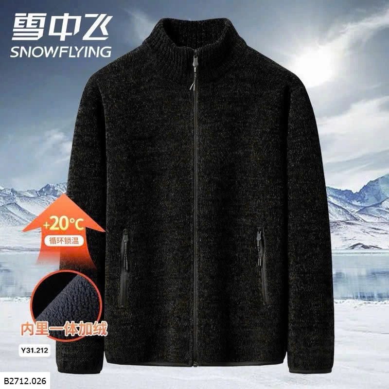 Áo khoác len nhung lót nỉ siêu ấm nhà SnowFlying   Giá sỉ 225ka