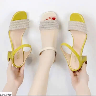 SANDAL GÓT VUÔNG QUAI LƯỚI Sỉ 90k