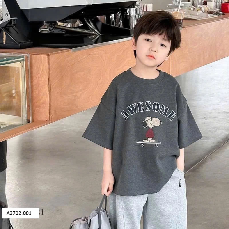 Áo phông cộc tay bé trai Sỉ 95k