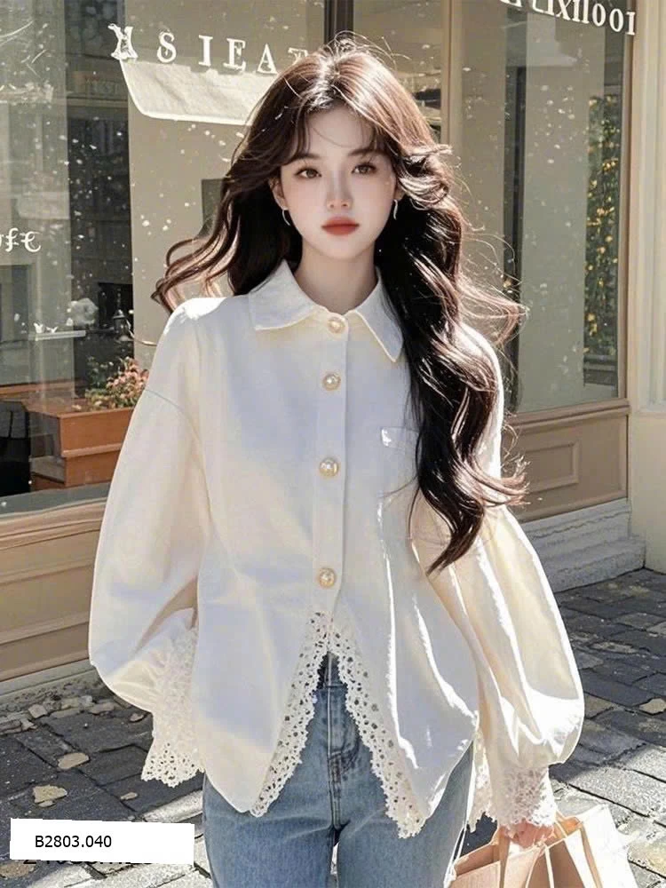 SƠ MI PHỐI REN   Sỉ 120ka
