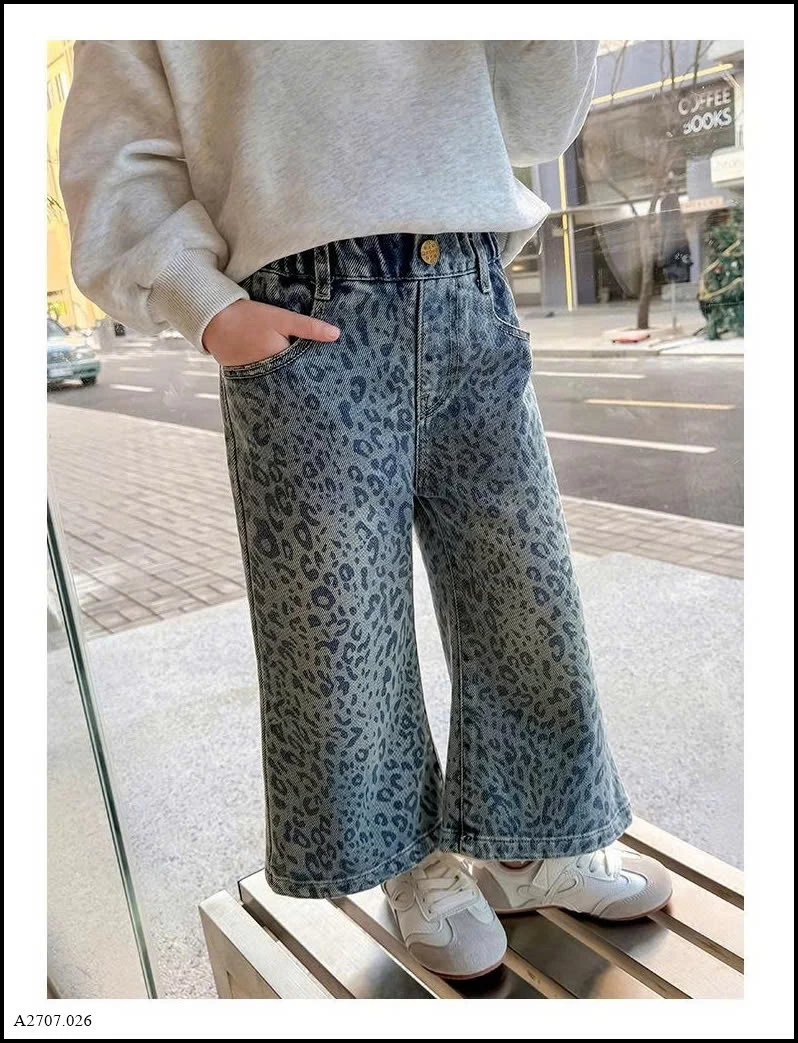 QUẦN JEAN SUÔNG DA BEO BG     Giá sỉ 129k