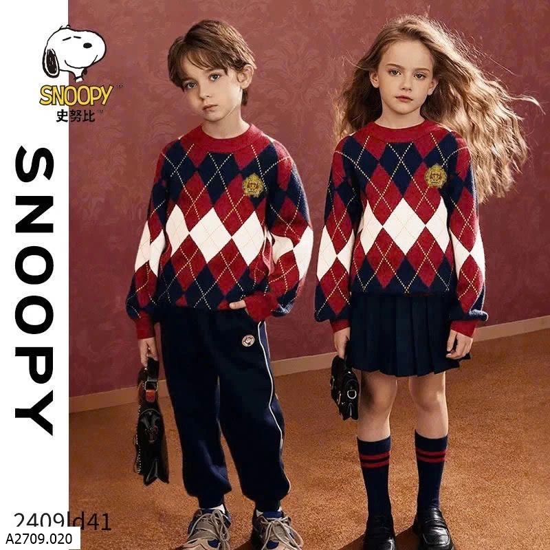 Áo len đỏ kids Snoopy   Giá sỉ 220k