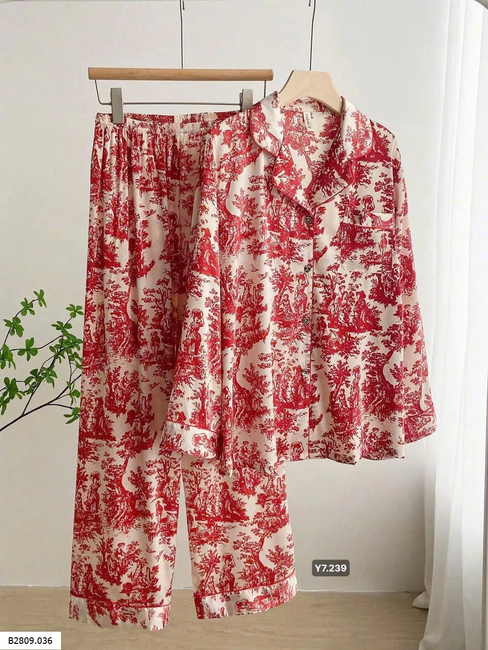 Bộ pyjama đỏ siu hot   Giá sỉ 250k