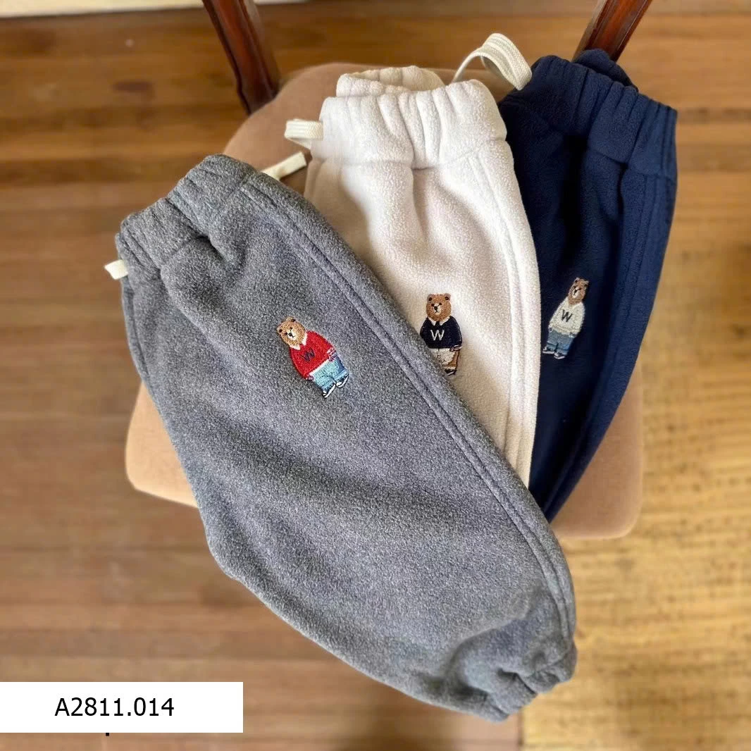 QUẦN NỈ LÓT LÔNG THÊU GẤU W.HO Giá sỉ 120k