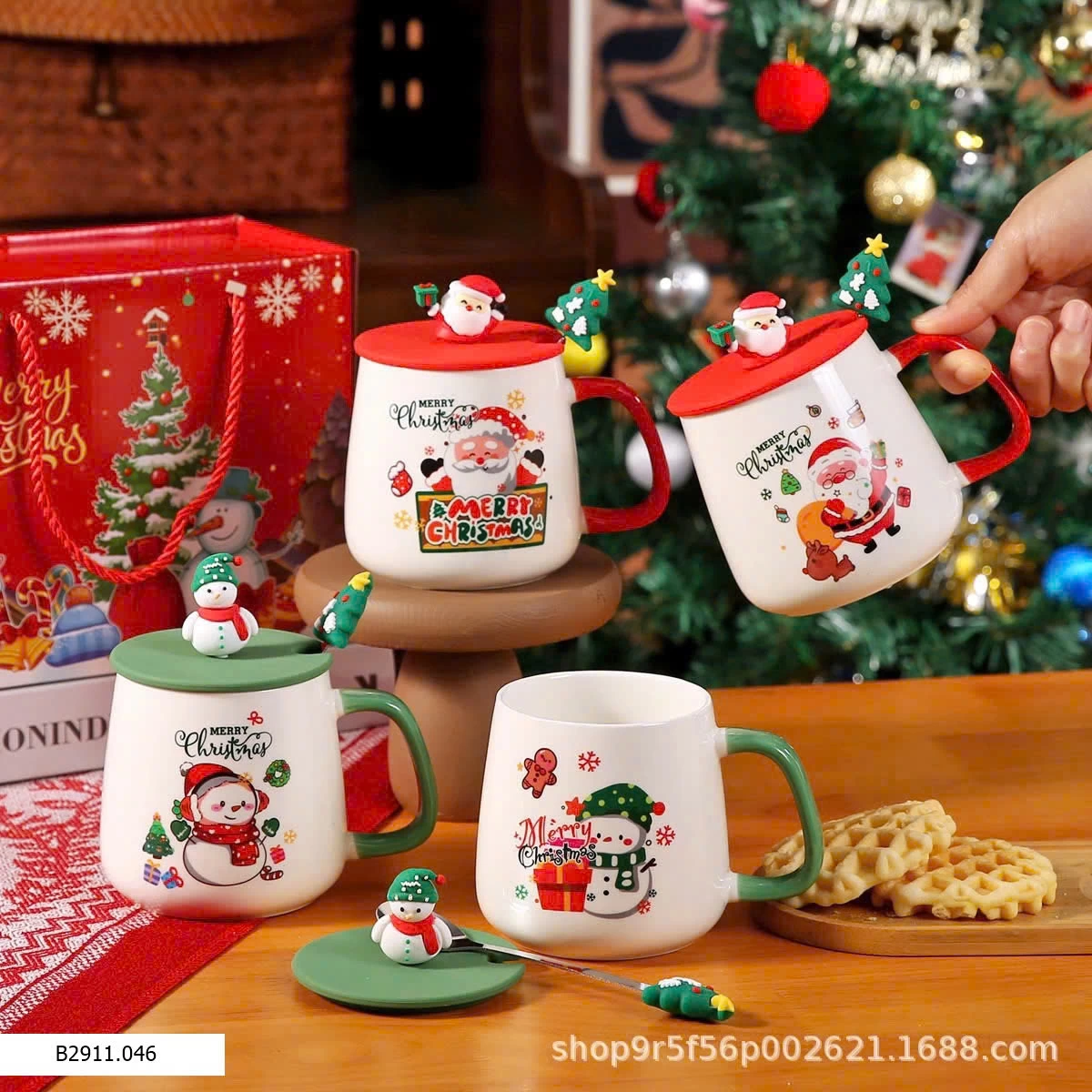 SET HỘP QUÀ CỐC GỐM GIÁNG SINH SIÊU XINH   Giá sỉ 85k