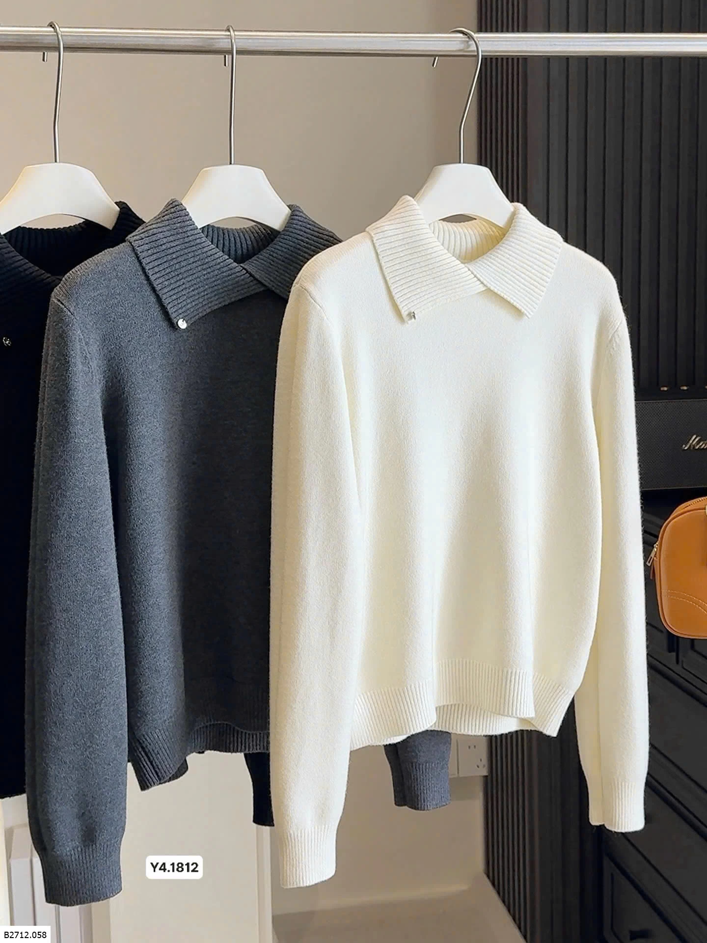  Áo len cổ polo cách điệu Anna  Giá sỉ 220k