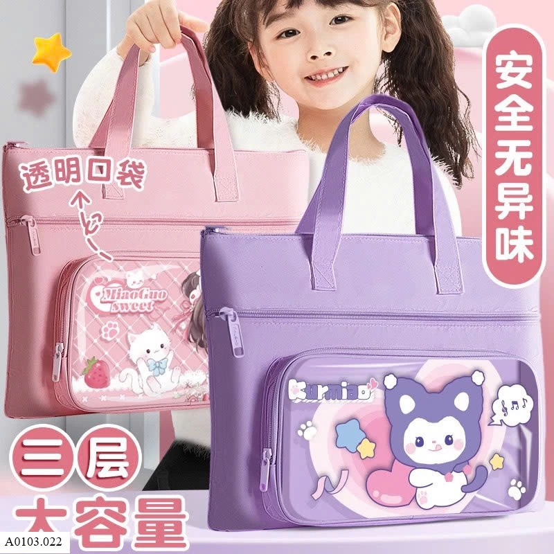 TÚI HỌC THÊM HOẠT HÌNH CHO BÉ Sỉ 45k