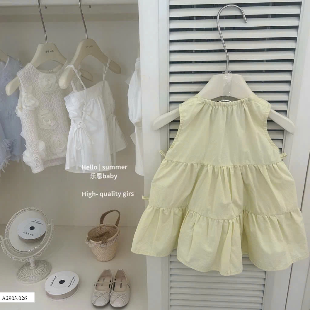 VÁY BABYDOLL NƠ CHO BÉ GÁI Sỉ 153k