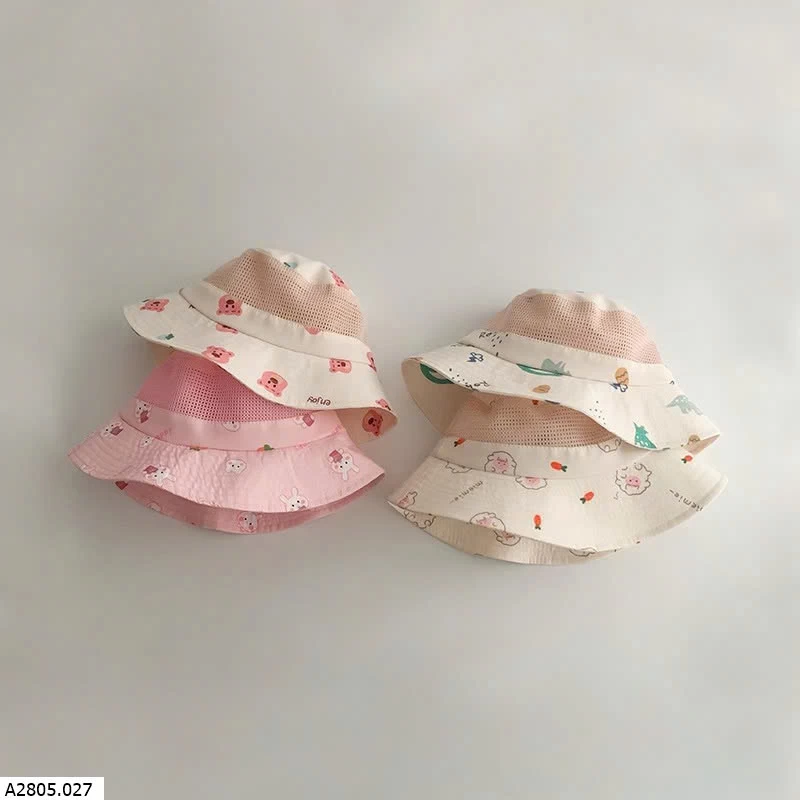 MŨ CHỐNG NẮNG CHO BÉ VÀNH RỘNG   Sỉ 65k