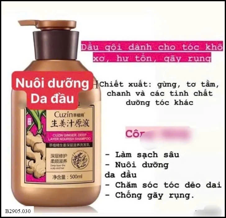  DẦU GỘI GỪNG CU.ZIN  Si 76k/1 chai