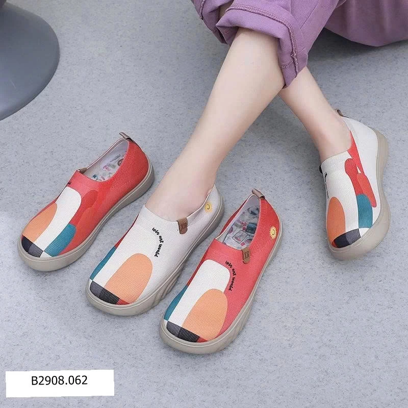 GIÀY SLIPON HOẠ TIẾT NGHỆ THUẬT Giá sỉ 100k