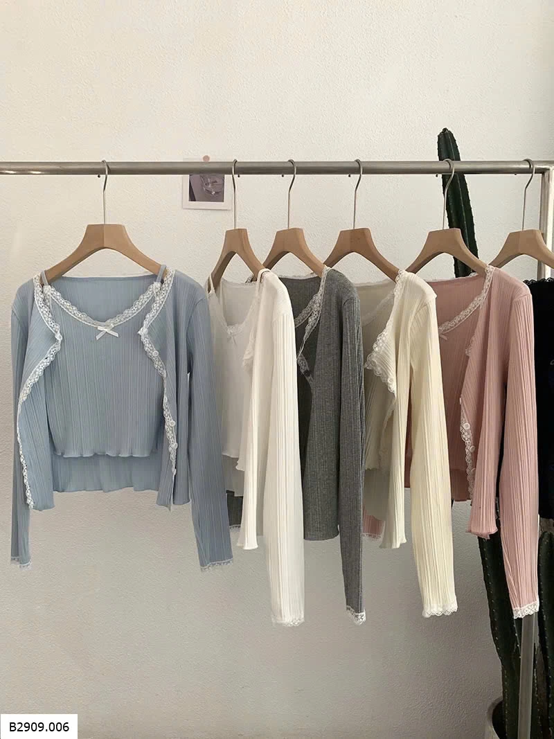 SET ÁO PHỐI REN CHO NỮ   Giá sỉ 170k