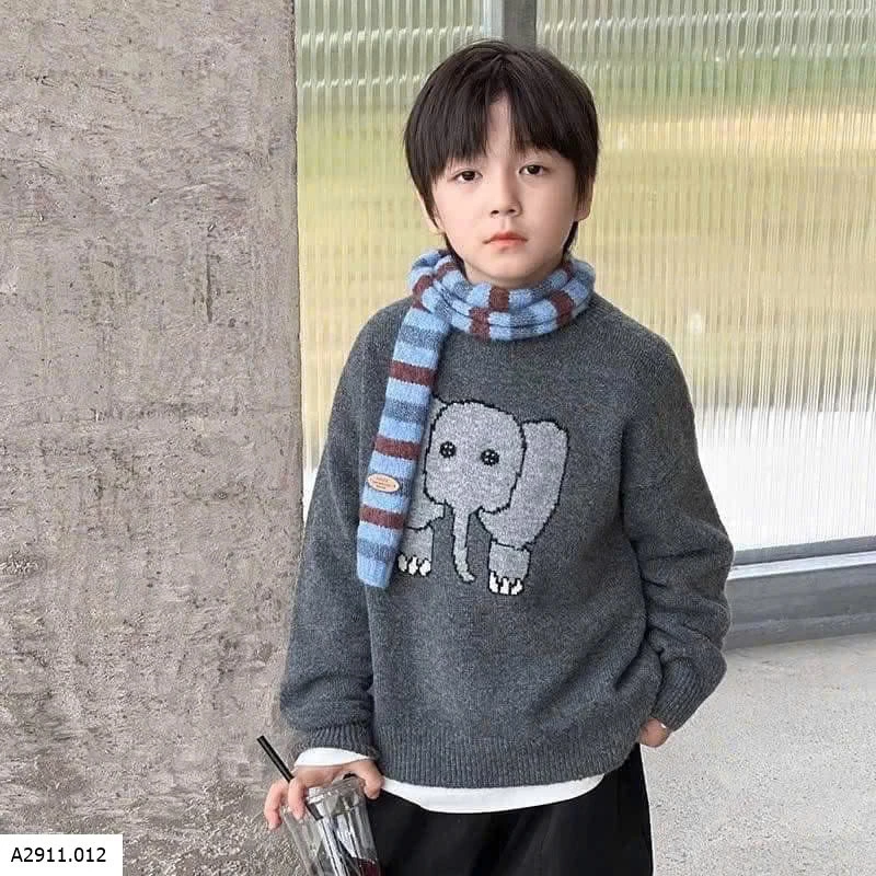 ÁO LEN AMBB HỌA TIẾT CON VOI Giá sỉ -SZ 90-150 : 150k -SZ 160 : 160k