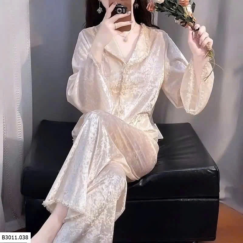 PIJAMA NHUNG KIM CƯƠNG Giá sỉ 250k