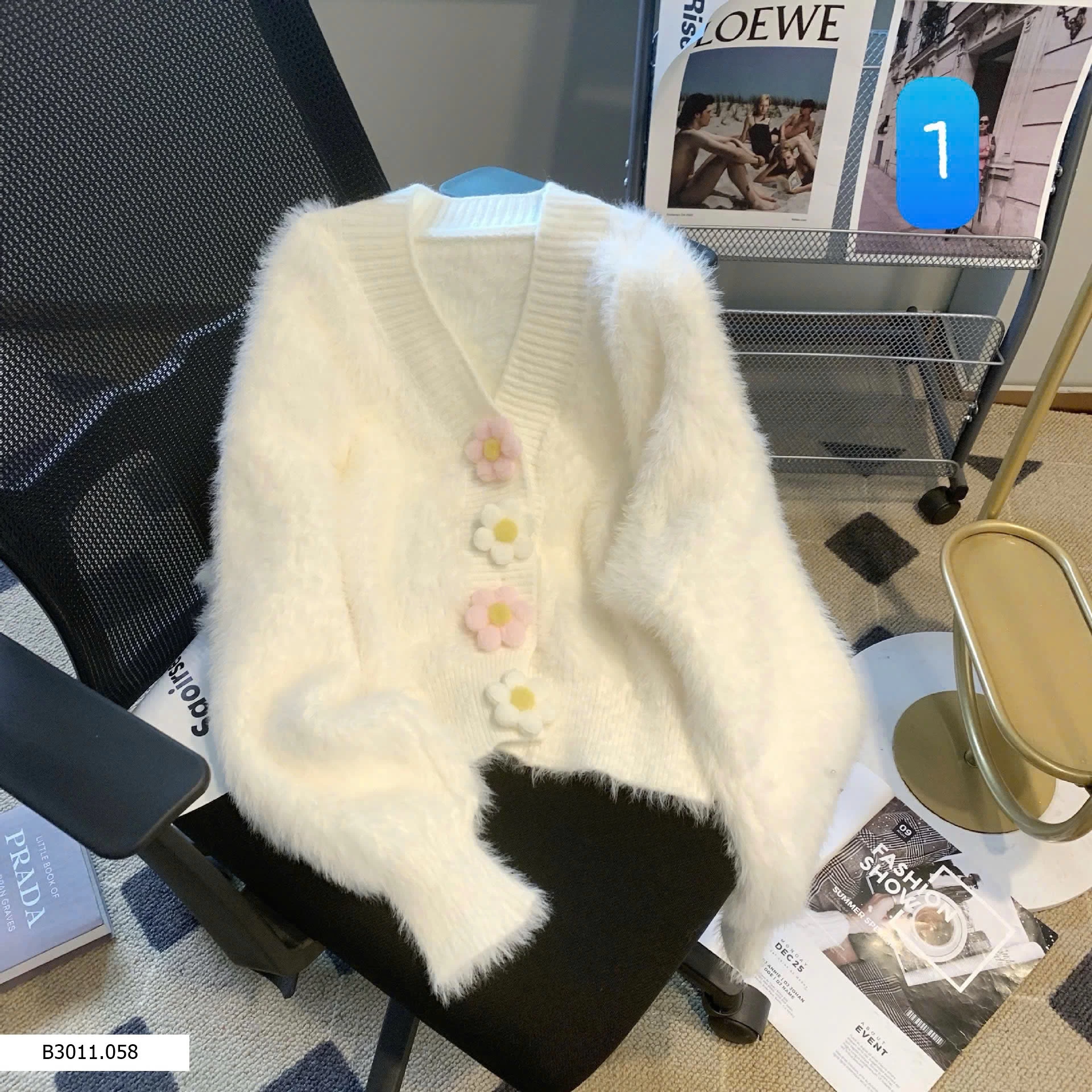 ÁO LÔNG ĐÍNH HOA CHO NỮ  Giá sỉ 165k